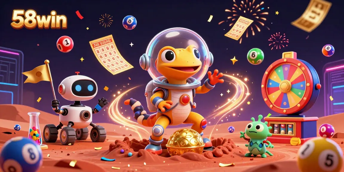 Experience exciting wins at 58win's vibrant casino, bursting with colorful gaming elements.