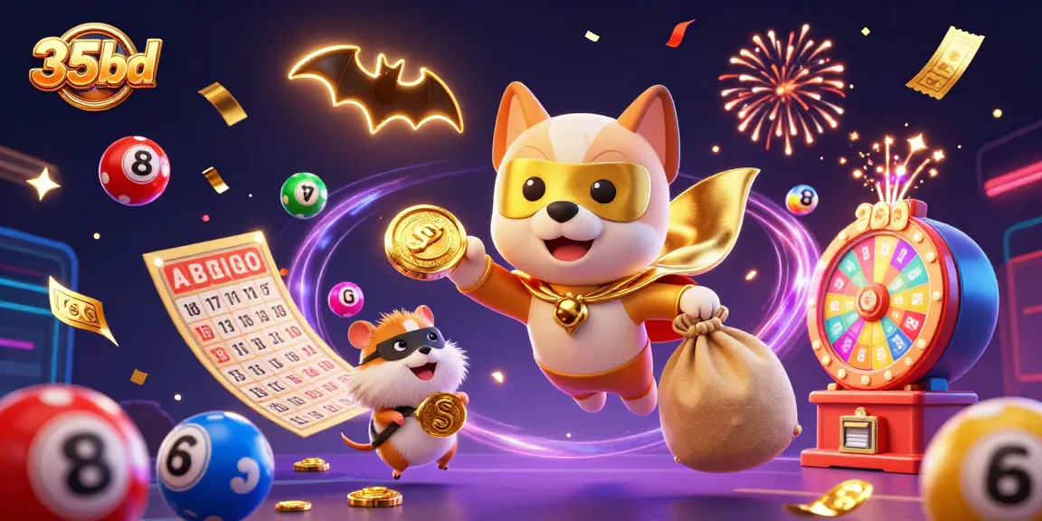 Experience thrilling wins with 35bd in this dynamic casino-themed 3D illustration.