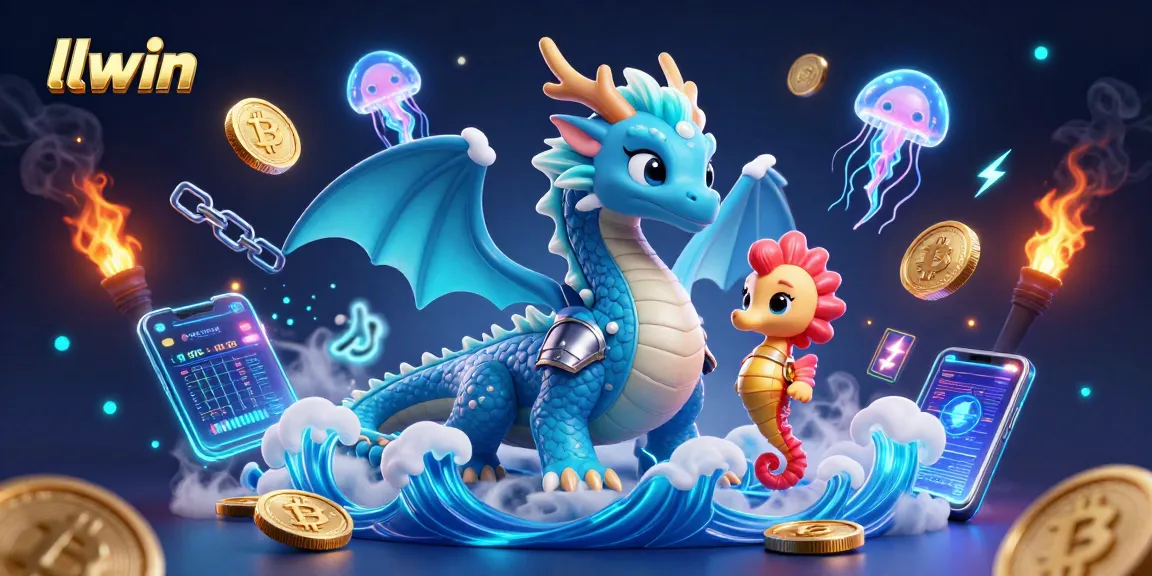 Engage with llwin's exciting virtual gambling experience featuring vibrant characters and crypto elements.