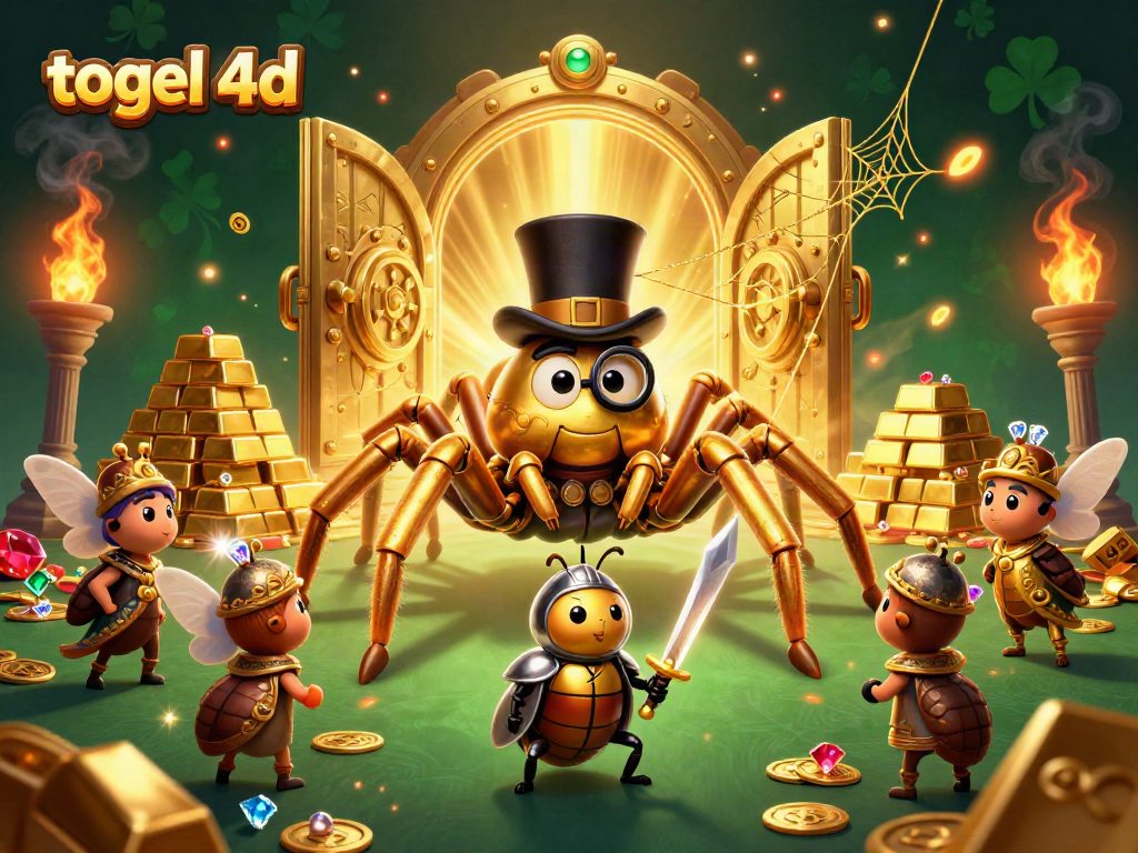 Engage with the dynamic scene featuring togel 4d characters and sparkling casino treasures.