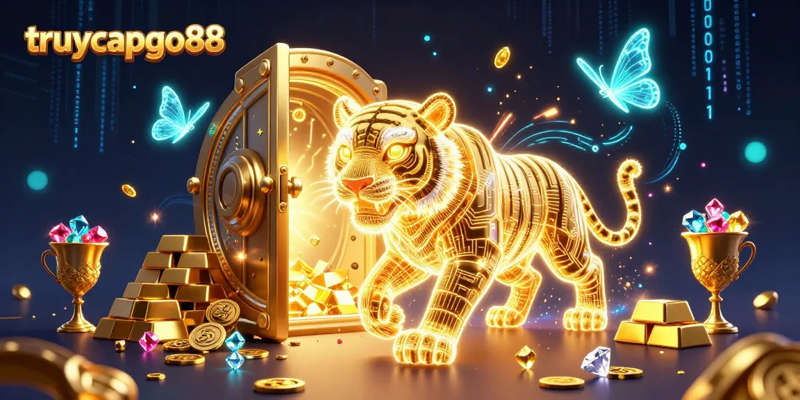 Engage in the vibrant world of truycapgo88 with golden treasures and dynamic game elements all around.